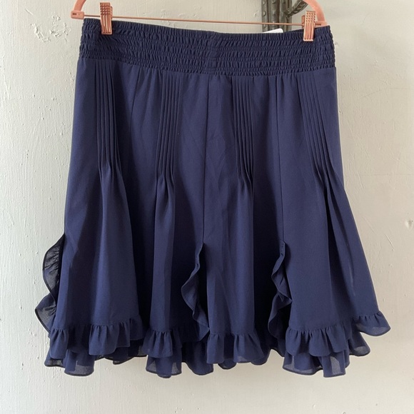 Cremieux Navy Flounce Skirt NWT - Picture 2 of 4
